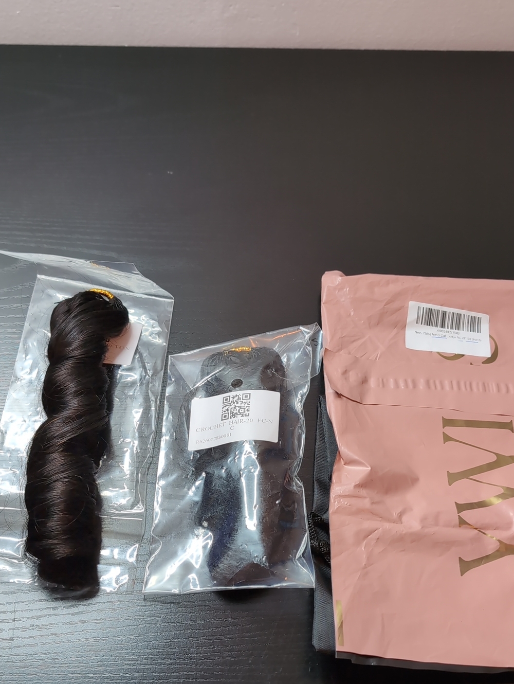 20 Inch French Curl Miracle Night Feather Crochet Human Hair 100 Strands NC